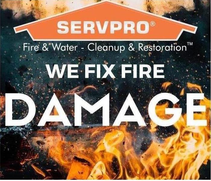 Fire Damage with Servpro Logo